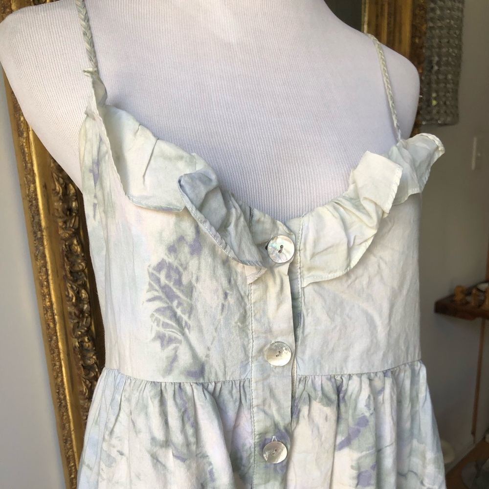 Zara Multicolor Ruffled Mini Button-Down Sundress… - image 4